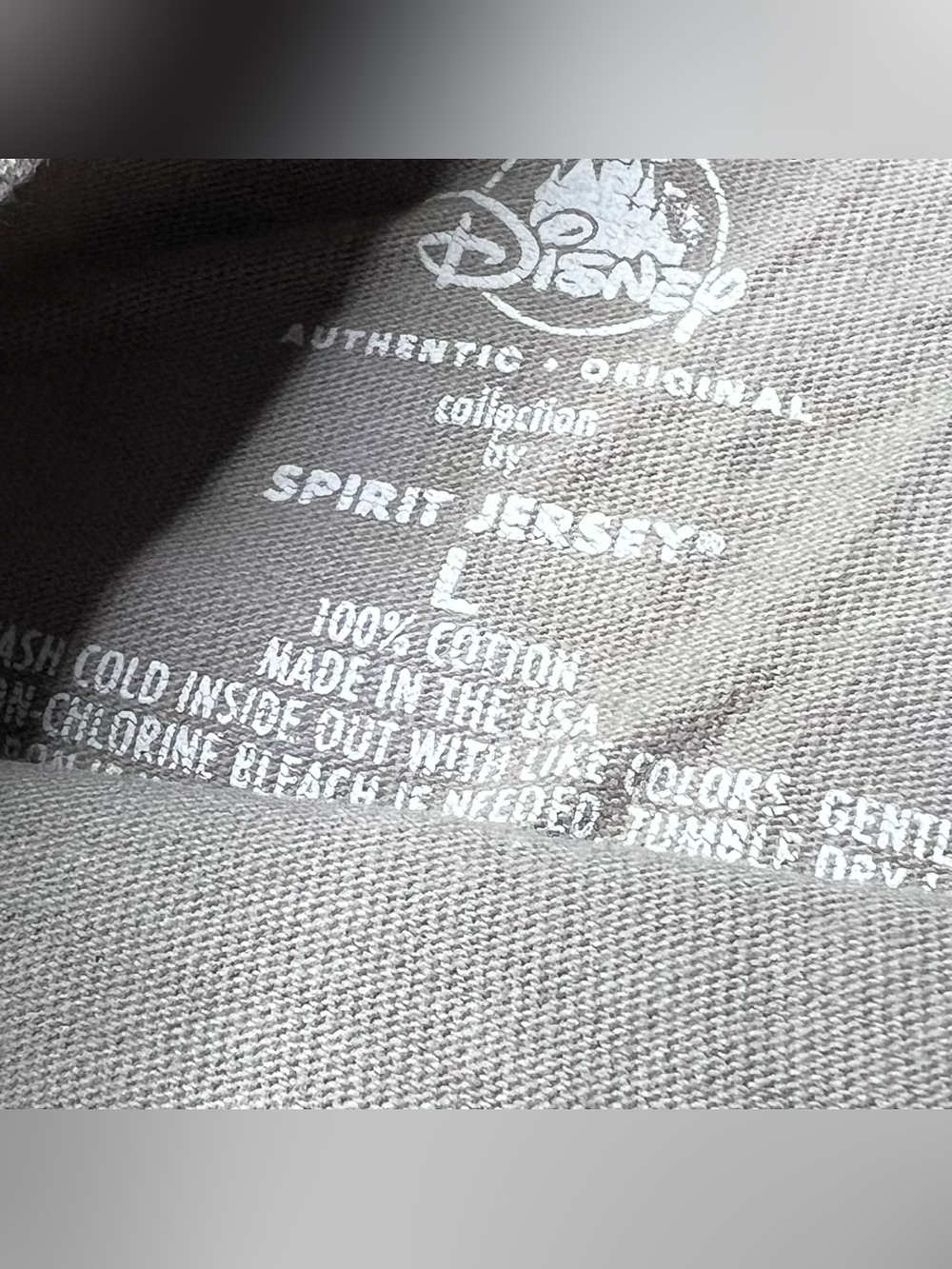 Disneyland Resort Youth Spirit Jersey in Gray Mickey Donald Pluto Goofy Large - Picture 5 of 7